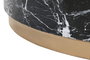 DKD Home Decor Mesa de Centro de Hierro Símil Mármol Negro y Dorado