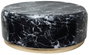 DKD Home Decor Mesa de Centro de Hierro Símil Mármol Negro y Dorado