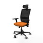 PIQUERAS Y CRESPO Silla de oficina Haches Naranja y Negro