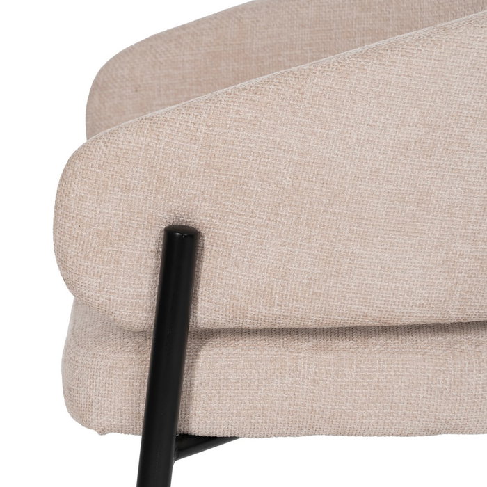 Ixia Silla Beige Tejido-Metal Contract