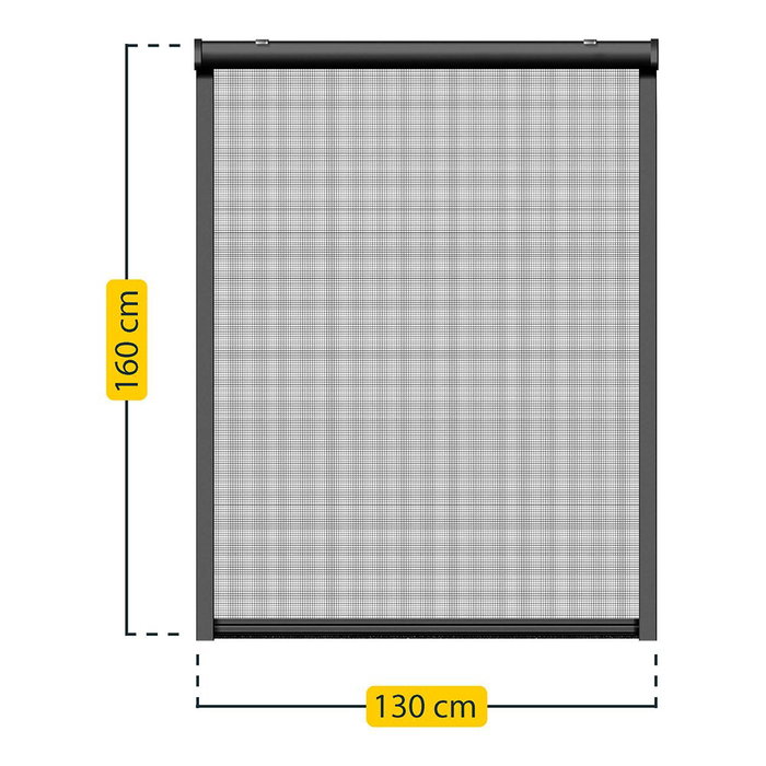 Schellenberg Mosquitera Enrollable para Ventana 130 x 160 cm, Antracita, con Tejido de Fibra de Vidrio y Carcasa de Aluminio, Equipo Completo Schellenberg Mosquitera Enrollable para Ventana 130 x 160 cm, Antracita, con Tejido de Fibra de Vidrio y Carcasa de Aluminio, Equipo Completo