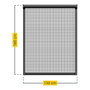 Schellenberg Mosquitera Enrollable para Ventana 130 x 160 cm, Antracita, con Tejido de Fibra de Vidrio y Carcasa de Aluminio, Equipo Completo