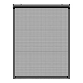 Schellenberg Mosquitera Enrollable para Ventana 130 x 160 cm, Antracita, con Tejido de Fibra de Vidrio y Carcasa de Aluminio, Equipo Completo