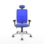 PIQUERAS Y CRESPO Silla de oficina Motilla con mecanismo Sincro/Traslack Azul