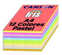 Cartulina A4 Iris 185G Colores Pastel Paquete De 120