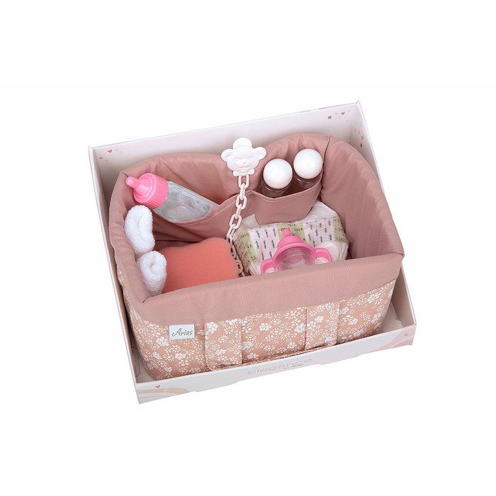 Muñecas Arias Canastilla Elegance rosa con accesorios