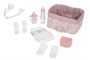Muñecas Arias Canastilla Elegance Rosa con 9 Accesorios para Niñas