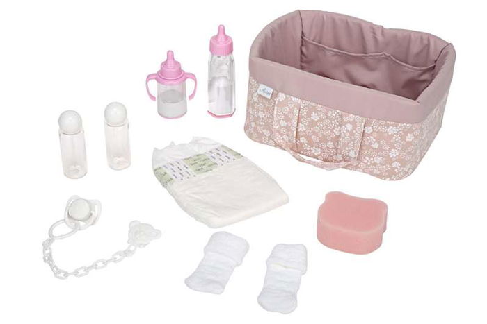 Muñecas Arias Canastilla Elegance Rosa con 9 Accesorios para Niñas Muñecas Arias Canastilla Elegance Rosa con 9 Accesorios para Niñas