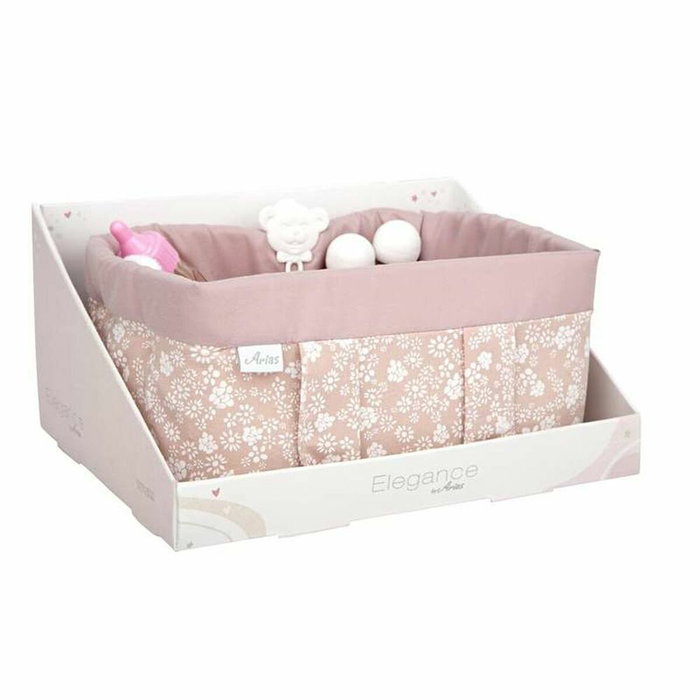 Muñecas Arias Canastilla Elegance rosa con accesorios