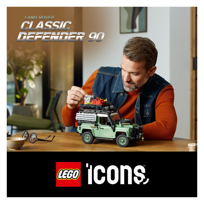 LEGO Icons Land Rover Classic Defender 90 - Juego de Construcción para Adultos, Modelo de Coche, 2336 Piezas