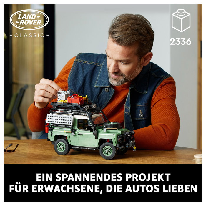 LEGO Icons Land Rover Classic Defender 90 - Juego de Construcción para Adultos, Modelo de Coche, 2336 Piezas