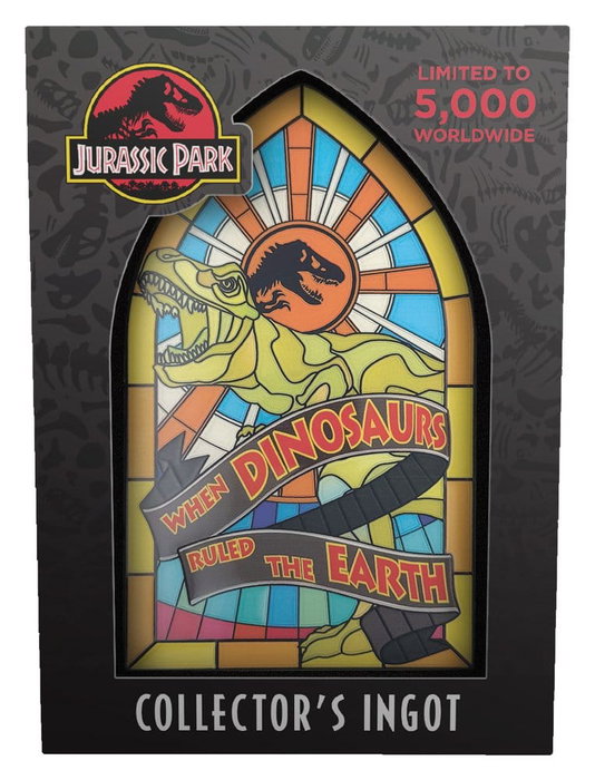 FaNaTtik Jurassic Park Lingote Metal Estilo Vidriera 11 cm FaNaTtik Jurassic Park Lingote Metal Estilo Vidriera 11 cm