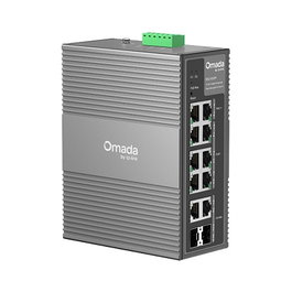 TP-Link Omada IES210GPP Switch Gestionado Industrial 10 Puertos Gigabit, 8xPoE+, 2xSFP, Montaje Rack/DIN, Energía sobre Ethernet 240W
