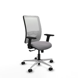 PIQUERAS Y CRESPO Silla de oficina Zulema Gris y Blanco con mecanismo Sincro