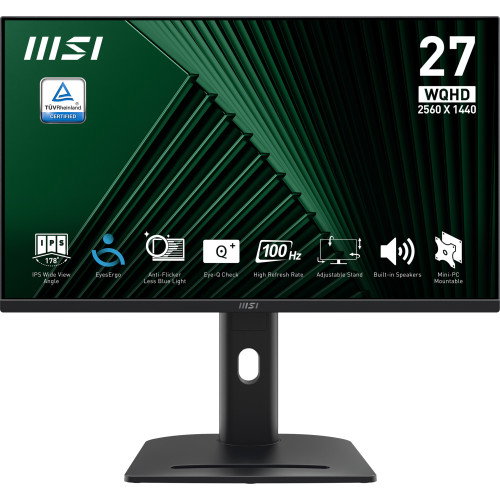 MSI PRO MP275QPG Monitor de 27 pulgadas WQHD 100Hz IPS Negro