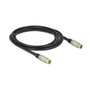 DeLOCK Cable coaxial de antena IEC macho a IEC hembra RG-6/U 2 m negro