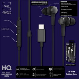SAMI Auricular Pro Negro con Conector Digital Tipo C, Referencia: Auricular sami pro negro conector tipo c digital