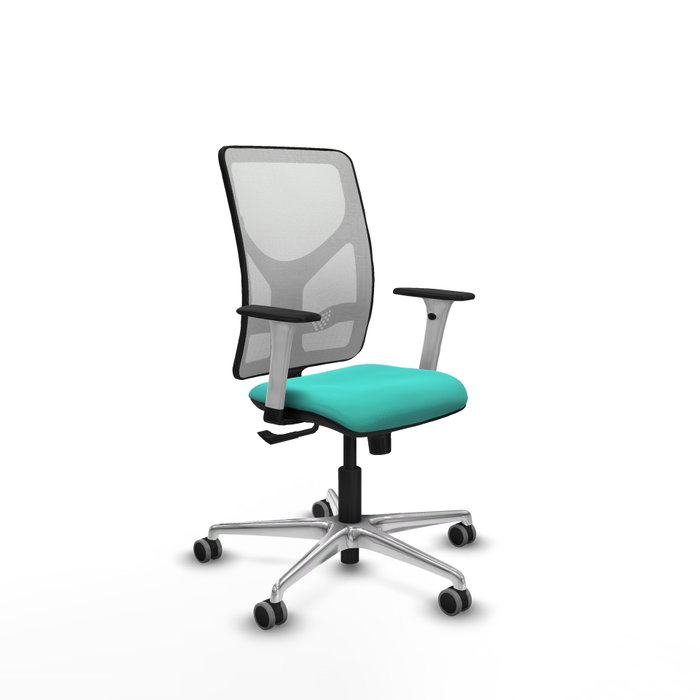 PIQUERAS Y CRESPO Silla de oficina Motilla con mecanismo Sincro, Turquesa y Blanco PIQUERAS Y CRESPO Silla de oficina Motilla con mecanismo Sincro, Turquesa y Blanco