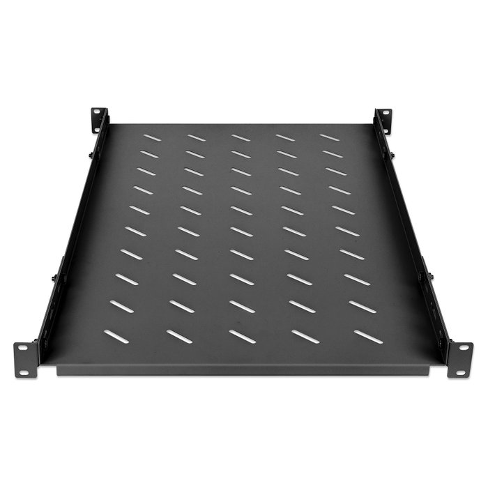 Intellinet Cajón metálico para rack 19" (1U), estante fijo regulable, profundidad 750 mm (ajustable a 950 mm), carga máxima 20 kg, color negro Intellinet Cajón metálico para rack 19" (1U), estante fijo regulable, profundidad 750 mm (ajustable a 950 mm), carga máxima 20 kg, color negro