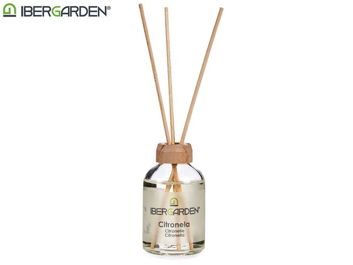 Ibergarden Mikado 50ml Citronela con Varilla, 7x5x17 cm (Set de 12)
