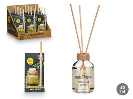 Ibergarden Mikado 50ml Citronela con Varilla, 7x5x17 cm (Set de 12)