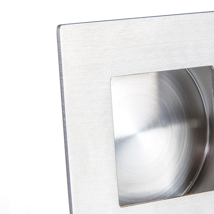 HERRAJES ALK Tirador Uñero Puerta Corredera Empotrado C70Mm D Int 53Mm Acero Inoxidable para Armarios y Baños