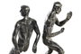 DKD Home Decor Set de 2 Sujetalibros de Resina y Madera Diseño Hombre