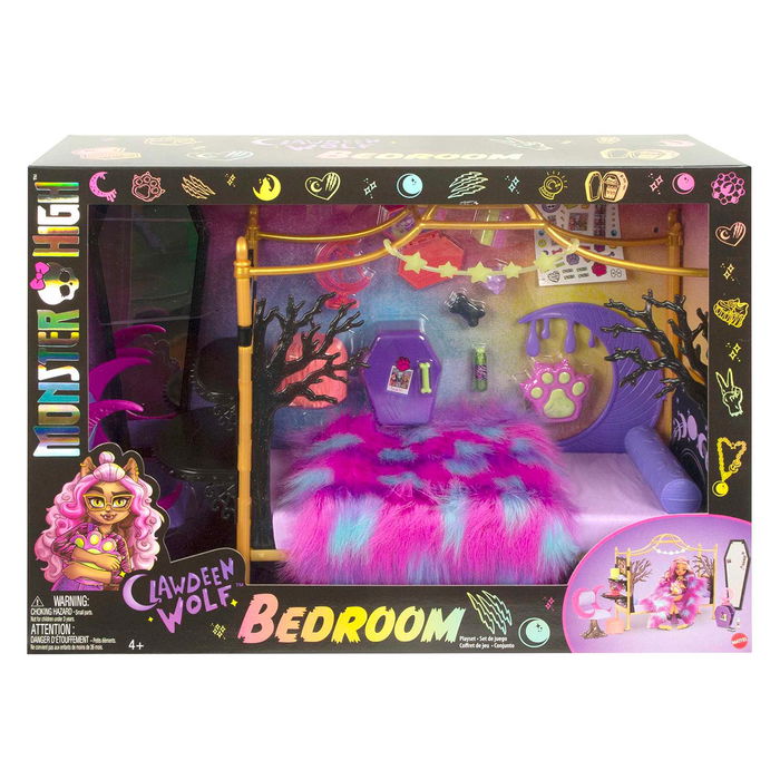 Mattel Monster High Habitación de Clawdeen Wolf HHK64 Juego Muñecas +4 Años