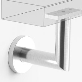 ARTICULOS INOXIDABLES Soporte Pasamanos In.18.131 Acero Inoxidable Satinado Diámetro 50 mm