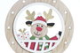 DKD Home Decor Decoración Colgante MDF Reno y Papá Noel Surtido de 2