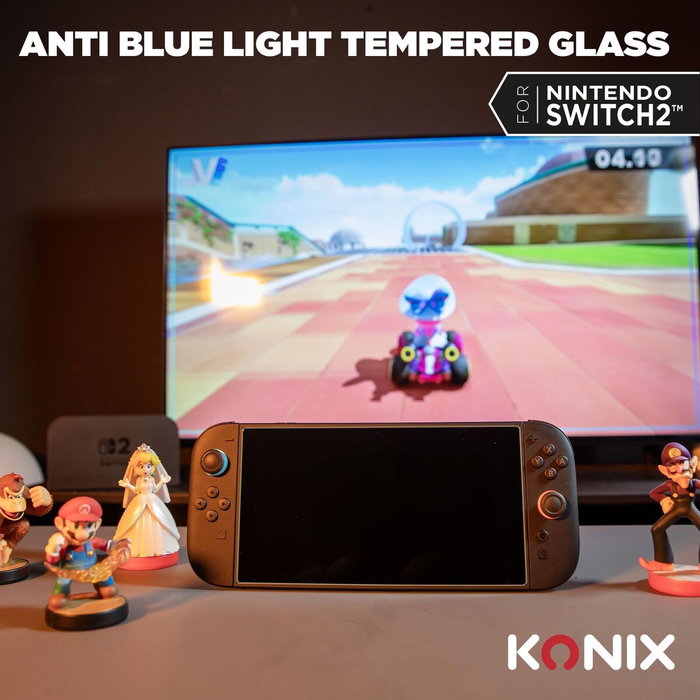 Konix Protector de pantalla de vidrio templado para Nintendo Switch 2 Konix Protector de pantalla de vidrio templado para Nintendo Switch 2