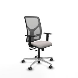 PIQUERAS Y CRESPO Silla de oficina Motilla con mecanismo Sincro/Traslack Blanco y Gris
