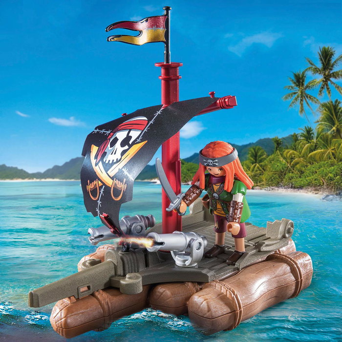 Playmobil Pirata con Tesoro 71794 Set de Barco Pirata para Niños a partir de 4 Años