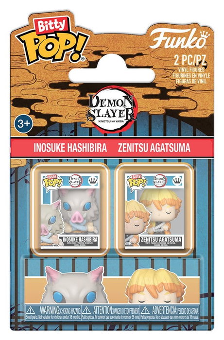 FUNKO Bitty POP! Demon Slayer Inosuke & Zenitsu Pack de 2 Figuras