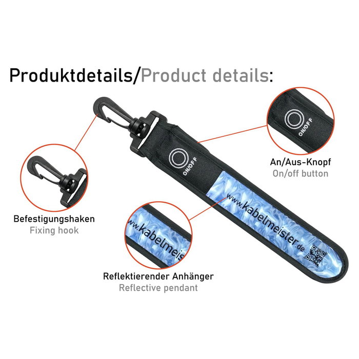 Kabelmeister Tira de luces LED con efecto parpadeante y reflejos, azul Kabelmeister Tira de luces LED con efecto parpadeante y reflejos, azul