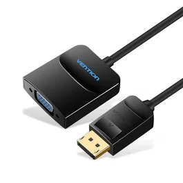 Vention HBFBB Conversor DisplayPort Macho a VGA Hembra, 15cm, Negro