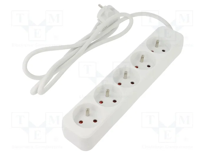 Lanberg Regleta 5 Tomas PL 1.5m Blanca
