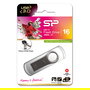 Silicon Power J80 USB 3.0 Stick 16GB Plata/Zinc Aluminio Resistente al Agua y Polvo con Cifrado AES 256-bit