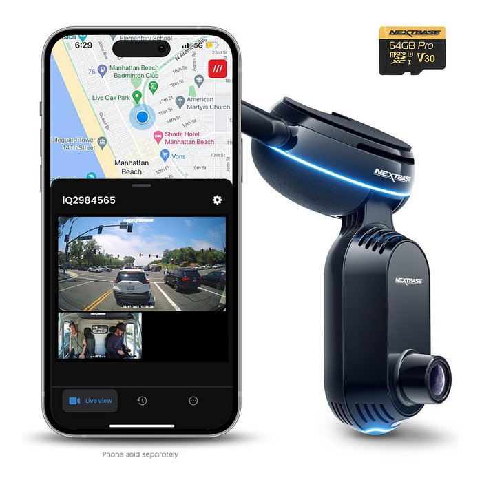 Nextbase iQ Dashcam Inteligente 4K con tarjeta SD de 64 GB Nextbase iQ Dashcam Inteligente 4K con tarjeta SD de 64 GB