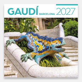 TRIANGLE POSTALS Calendario de pared 2027 Gaudí-2 A (Drac) 30x30 cm