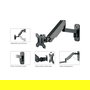 VALUE 17.99.1191 Soporte de Monitor Brazo para Pared, Negro, 5 Articulaciones, para Pantallas 17-32 Pulgadas, Soporte hasta 8 kg, VESA 75x75/100x100 mm