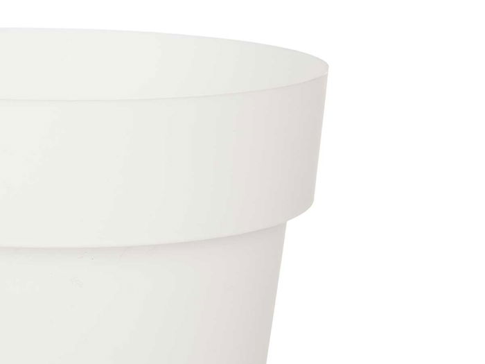 Maceta Ibergarden Plástico Blanca 18 cm Diámetro x 17 cm Alto Capacidad 2.5 Litros (Set de 12)