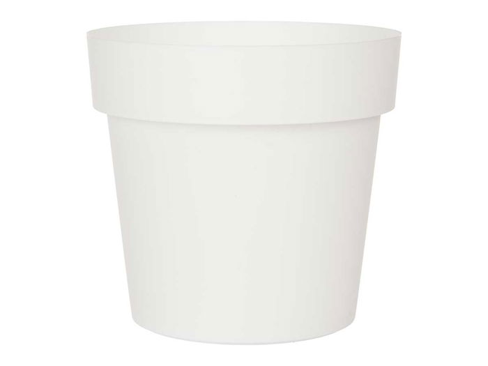 Maceta Ibergarden Plástico Blanca 18 cm Diámetro x 17 cm Alto Capacidad 2.5 Litros (Set de 12)