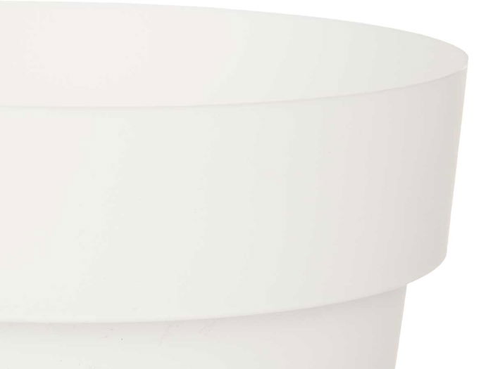 Maceta Ibergarden Plástico Blanca 18 cm Diámetro x 17 cm Alto Capacidad 2.5 Litros (Set de 12)