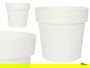 Maceta Ibergarden Plástico Blanca 18 cm Diámetro x 17 cm Alto Capacidad 2.5 Litros (Set de 12)
