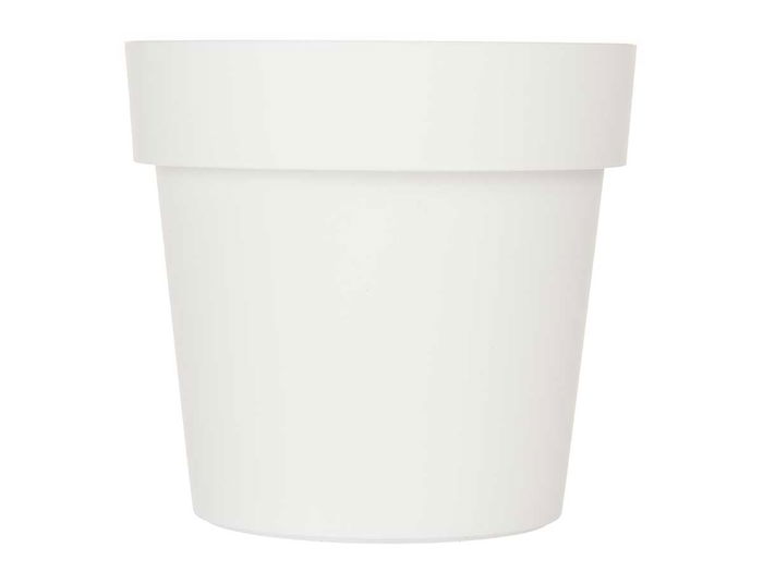 Maceta Ibergarden Plástico Blanca 18 cm Diámetro x 17 cm Alto Capacidad 2.5 Litros (Set de 12)