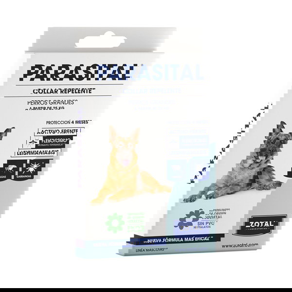 Parasital Collar Antiparásitos Repelente para Perros Grandes 75 cm