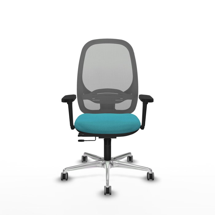 PIQUERAS Y CRESPO Silla de oficina Cilanco con Mecanismo Sincro/Traslack, Turquesa y Gris