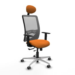 PIQUERAS Y CRESPO Silla de oficina Zulema Naranja y Gris