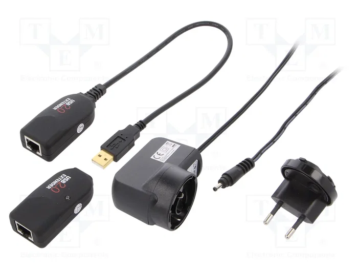 LogiLink UA0178 Extender USB 2.0 de 50 m, Negro LogiLink UA0178 Extender USB 2.0 de 50 m, Negro